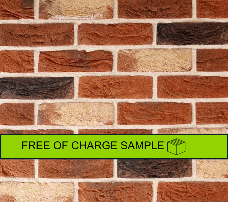 Traditional Red Blend Sample Panel Brick Slips