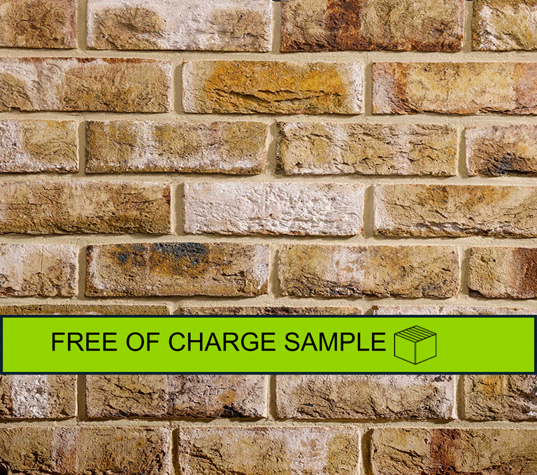 London Weathered Yellow Stock Sample Panel Brick Slips